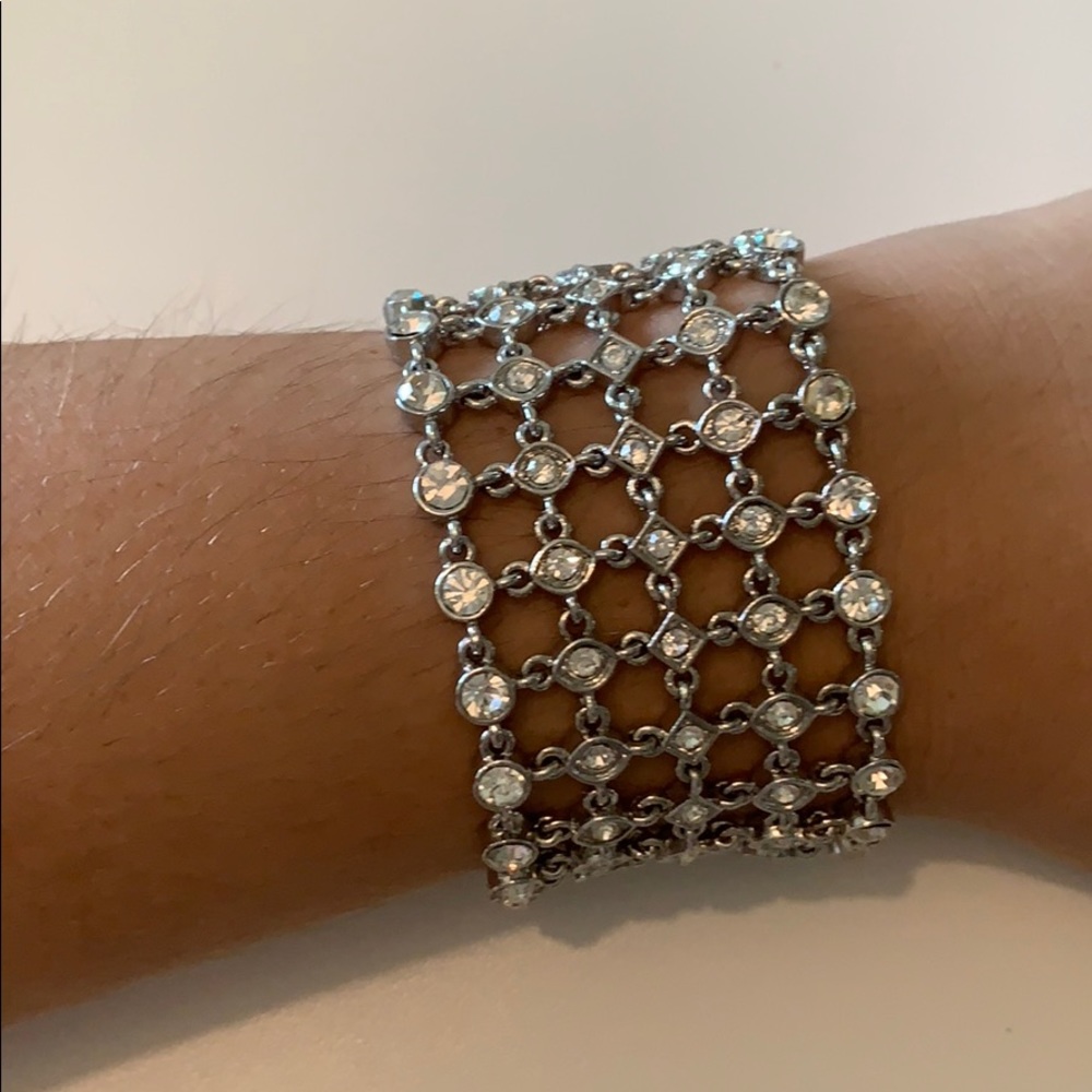 Rhinestone Silver Bracelet